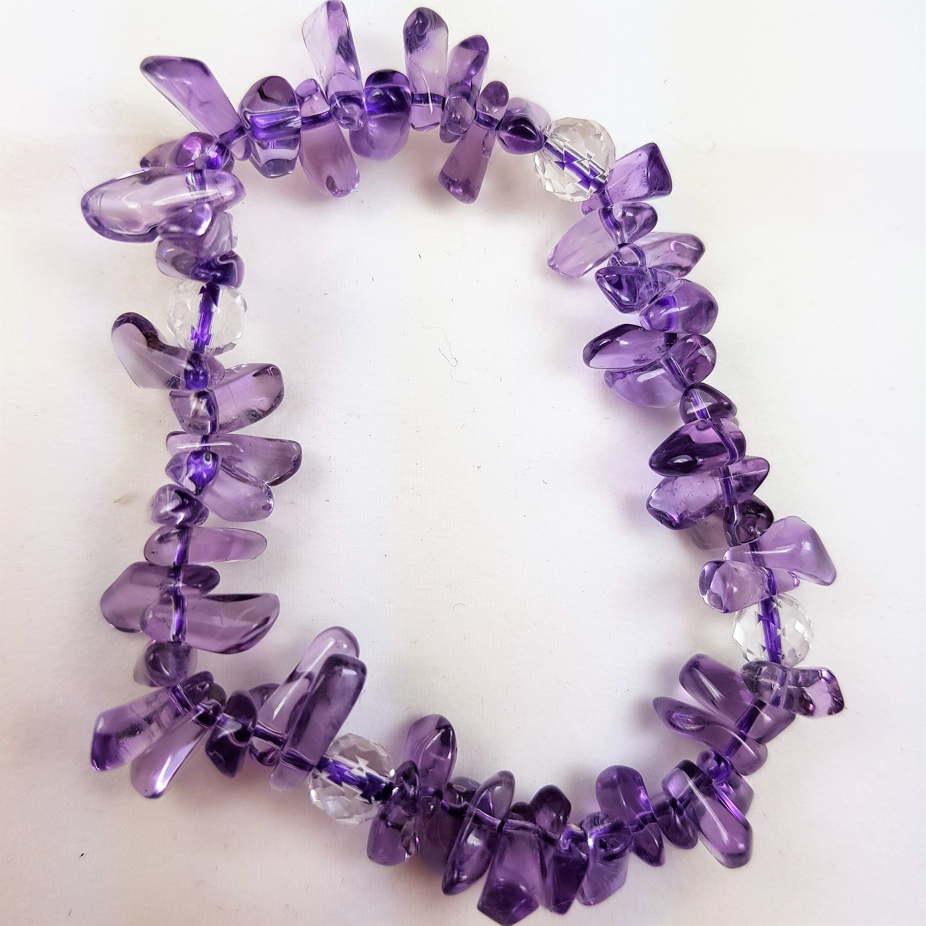 Amethyst (AAA) and Clear Quartz Bracelet